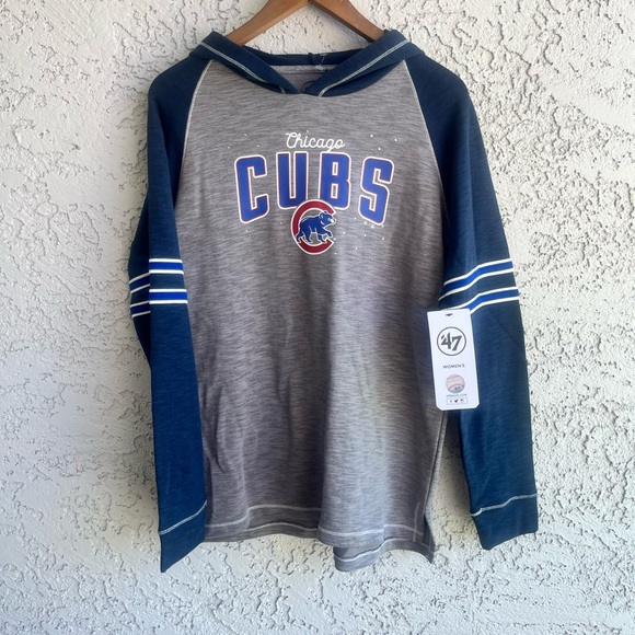‘47 Chicago Cubs Rhinestone Hoodie New With Tags NWT Women’s Medium - Picture 2 of 14